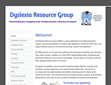 Tablet Screenshot of dyslexiaresourcegroup.com